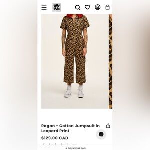 Lucy & Yak Leopard Print Jumpsuit